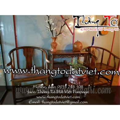 cho thuê bàn ghế xưa